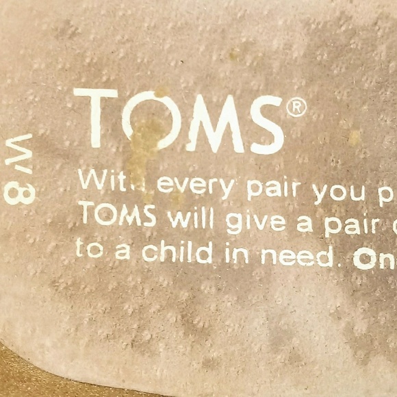 Tom's wedge open toe ankle strap size 8 - Picture 6 of 7